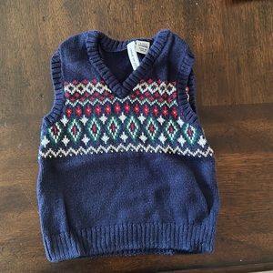 Baby boys holiday sweater vest 0-3 mos